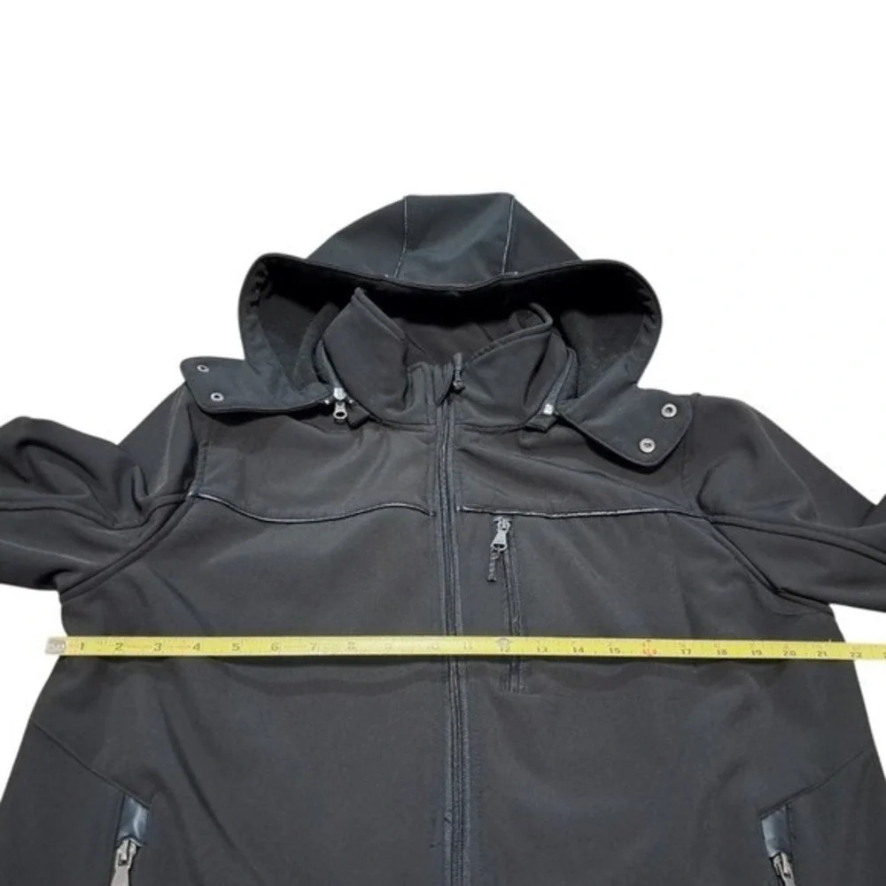 Urban Republic Mens Black Hooded Softshell Jacket Size‎ L
